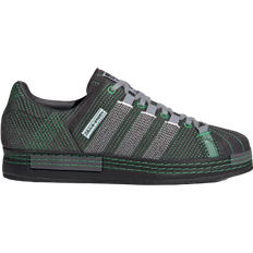 Adidas superstar green and black best sale