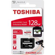 Toshiba Minneskort & USB-minnen Toshiba Exceria M303E microSDXC Class 10 UHS-I U3 V30 A1 128GB