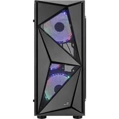 AeroCool Glider Cosmo Tempered Glass Kotelo Musta