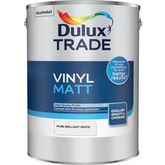 Dulux paint 5l Dulux Trade Vinyl Matt Wall Paint Pure Brilliant White 5L