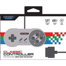 Super Nintendo Entertainment System Handkontroller Retro-Bit NES Classic 16-Bit Controller - Grey/Black