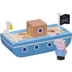 Peppa Pig Speelgoed Voertuigen Peppa George met zijn boot in hout