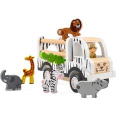 Dyr Biler Magni Zoo Car with 6 Animals Pull Back