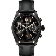 Montblanc Summit 2 Acier Inoxydable Et Cuir Noir