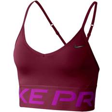 Nike Pro Indy Light Support Sports Bra - Dark Beetroot/Vivid Purple/Metallic Silver