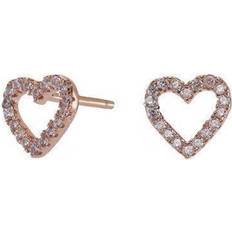 Joanli Nor Aida Earrings - Rose Gold/Transparent