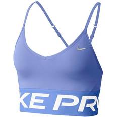 Nike Pro Indy Light Support Sports Bra - Royal Pulse/White/Metallic Silver