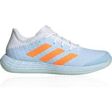 Adidas Adizero Fastcourt Handball Shoes - Sky Tint/Cloud White/Signal Orange Female