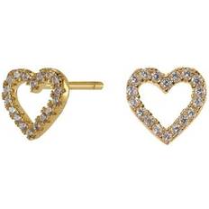 Joanli Nor Øreringe Joanli Nor Aida Earrings - Gold/Transparent