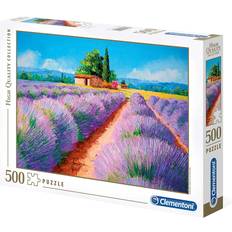 Rompecabezas familiar Rompecabezas con Pomo Clementoni Puzzle 500 Piezas Campo Lavanda