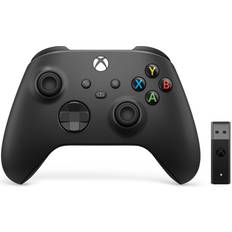 Xbox One Manettes de jeu Microsoft Xbox One Wireless Controller + Wireless Adapter for Windows 10 - Black