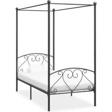 vidaXL Estructura Cama Con Dosel Sin Colchón Metal Gris 120x200 cm