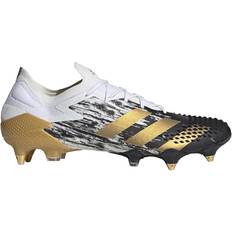 Or Chaussures de football adidas Predator Mutator 20.1 Low-Cut SG - Cloud White/Gold Metallic/Core Black