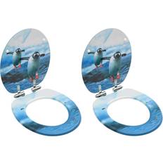 vidaXL Toiletbrillen Met Soft-Close Deksel 2 St Pinguïn
