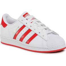 Femme - Or - adidas Superstar Chaussures adidas Superstar - Cloud White/Lush Red/Gold Metallic