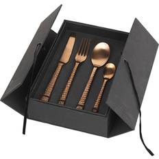 Marrone Set posate Broste Copenhagen Hune Copper Hammered Set posate 16pcs