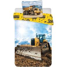 Borg Design Junior Bedding with Bulldozer 2 in 1 Design 100x140cm