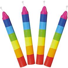 Birthday Train Candles Set of Rainbow colour