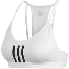adidas All Me 3-Stripes Mesh Sports Bra - White