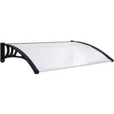 vidaXL Black, Transparent Door Canopy