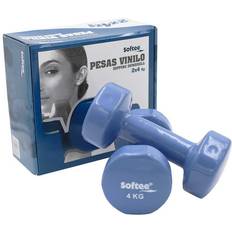 Fitness Softee Juego Pesas Vinilo 4kg Color Azul