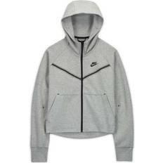 Nike Tech Fleece Windrunner Women's Full-Zip Hoodie - Dark Grey Heather/Black