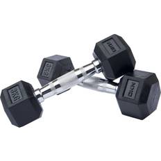 DKN Rubber Hex Dumbbells 2x20kg