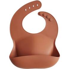 Mushie Silicone Baby Bib Clay