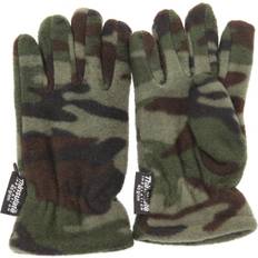 Polyester Mittens Universal Textiles Boy's Camouflage Thinsulate Thermal Winter Gloves - Green Camouflage (UTGL215-2)