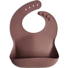 Mushie Silicone Baby Bib Woodchuck