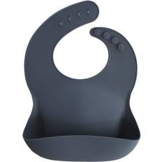 Blå Smekker Mushie Silicone Baby Bib Tradewinds