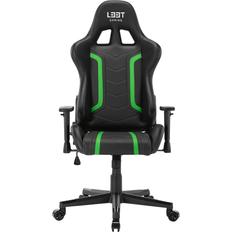 L33T Justerbart armlen Gaming stoler L33T Energy Gaming Chair - Black/Green