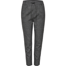 Only Poptrash Check Trousers - Black/Black