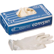 Guantes Desechables Corysan Guantes Látex Talla Pequeña 100Uds