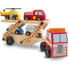 Wooden Toys Toy Cars Melissa & Doug Emergency Vehicle Carrier