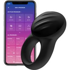 Geribbeld Penisringen Satisfyer Signet Ring Vibrator Black