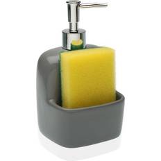 Gris Porta Jabones y Dispensadores BigBuy Soap Dispenser Ceramic Grey 21440077