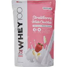 Vit choklad Proteinpulver Bodylab Whey 100 Strawberry White Chocolate 1kg 1 st