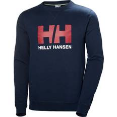 Elastico Maglioni Helly Hansen Felpa A Girocollo Hh Logo Uomo - Blu Navy