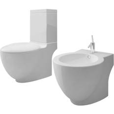 Bidet vidaXL Set Di Bidet & Toilette In Ceramica Bianca