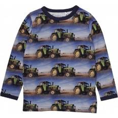 Baby traktor Fred's World Langærmet Baby T-shirt med Traktor - Blue (1512052401)