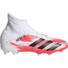 33½ Jalkapallokengät Adidas Junior Predator 20.3 FG - Cloud White/Core Black/Pop