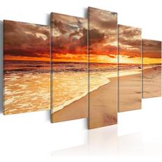 Artgeist Sea Beautiful Sunset Multicolored Maleri 200x100cm