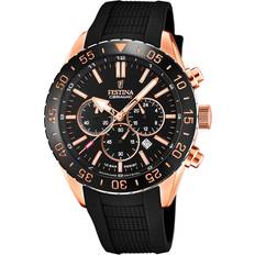 Festina Para Hombre F20516 Ceramic Caja de Acero inoxidable 316l Rosa Negro