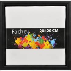 Svarte Lerret Canvas with Black Floating Frame 20x20cm