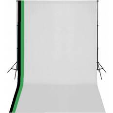 Lighting & Studio Equipment vidaXL Photo Studio Kit with 3 Cotton Backdrops Adjustable Frame