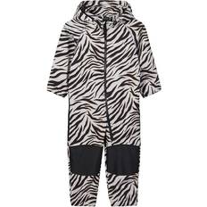 Tejpade sömmar Softshelloveraller Barnkläder Name It Alfa Zebra Print Softshell Suit - Beige / Peyote (13183894)