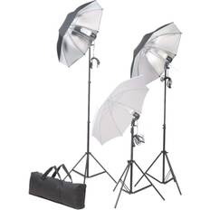 Aluminium Lighting & Studio Equipment vidaXL Studio Lighting with Stand and Umbrella 24 W