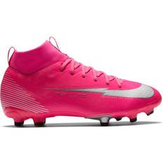 Autumn Football Shoes Children's Shoes Nike Mercurial Superfly 7 Academy MG GS - Pinkred/Black/Gray