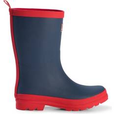 Matte Rain Boots - Navy/Red